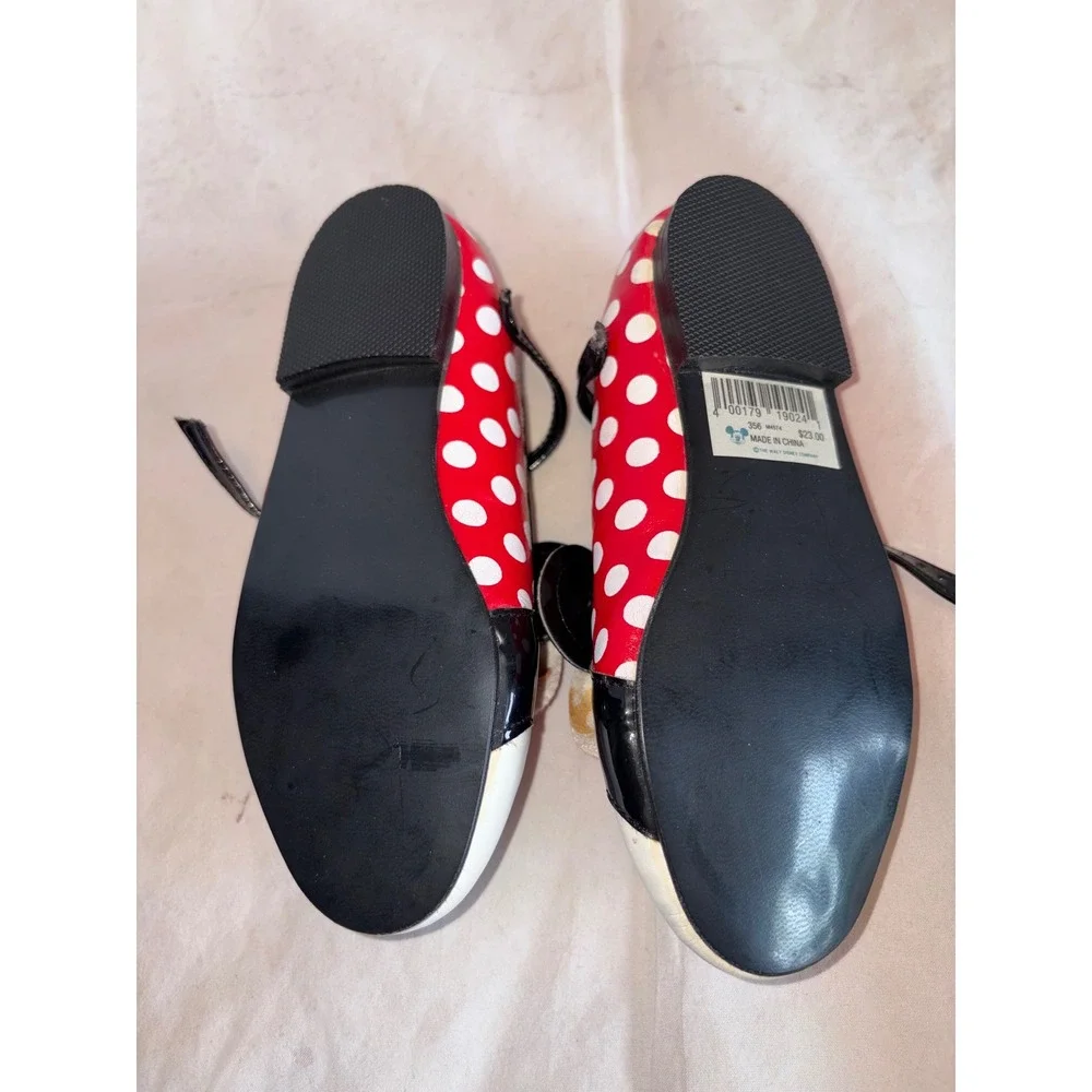 Vintage Disney Kids Minnie Mouse Mary Jane Shoes – Red & White Polka Dot